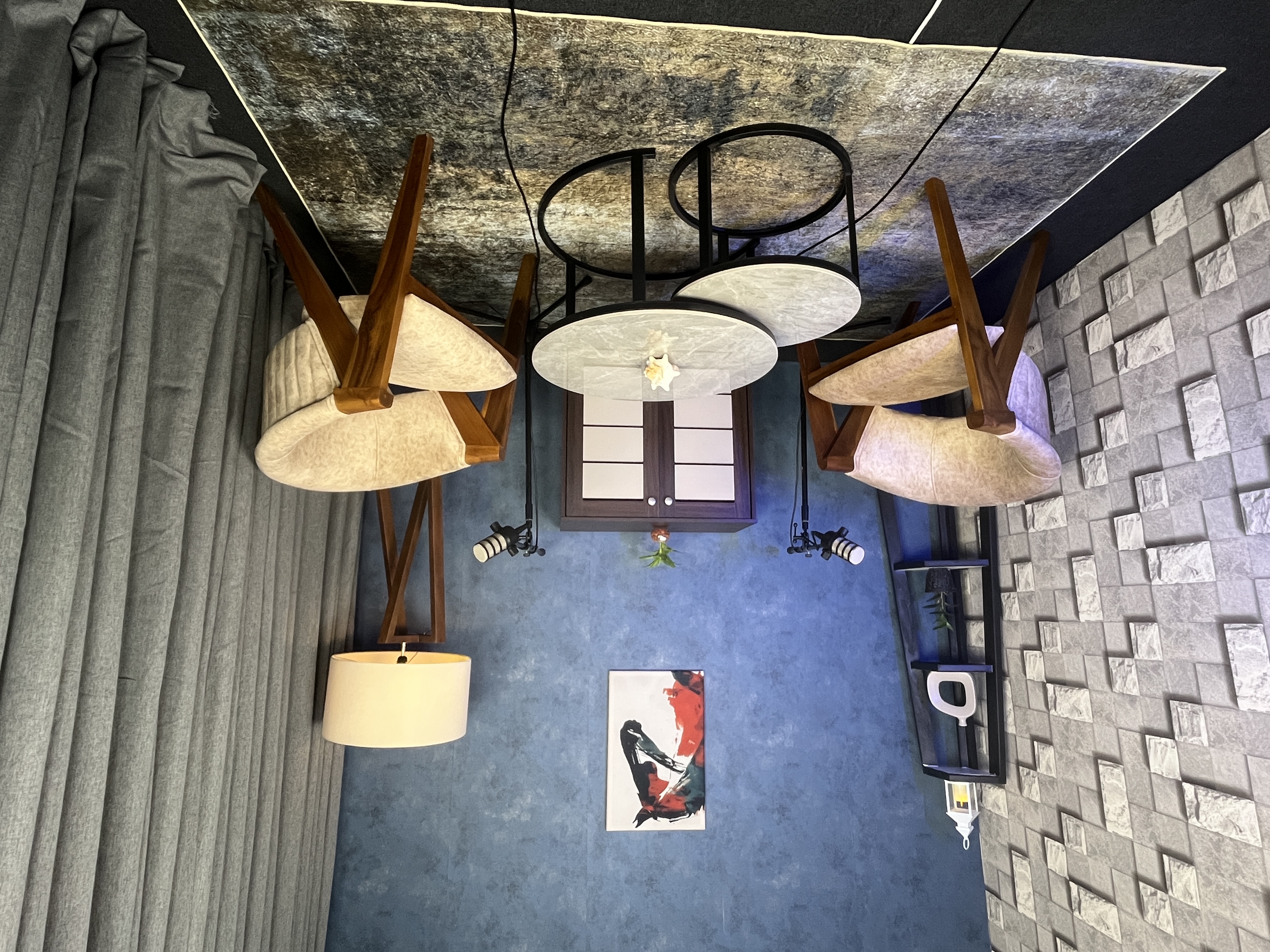 Studio 24/7 interview and discussion setup